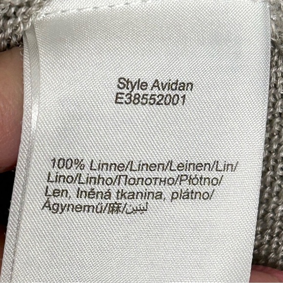 Truly by Part Two 100% nubby Linen Knit V-Neck Sleeveless Tunic Top L - Picture 12 of 14